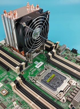 AVC 6铜管CPU散热器超微X79双路服务器2011长方型主板散热CPU风扇