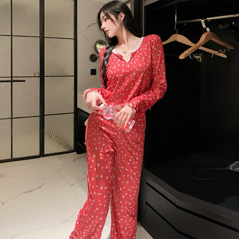 秋冬季性感女装大佬家居服性感休闲时尚伪娘ts男娘睡衣套装cd变装