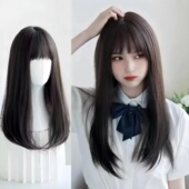 长发中长Lolita自然jk女装 假毛全头套 大佬cos伪娘假发cd反串变装