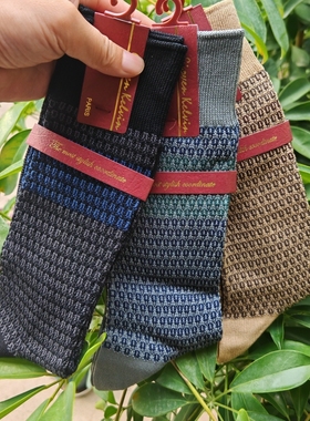 南南金男士袜子双针双路丝光棉中筒袜袜子春夏秋绅士袜