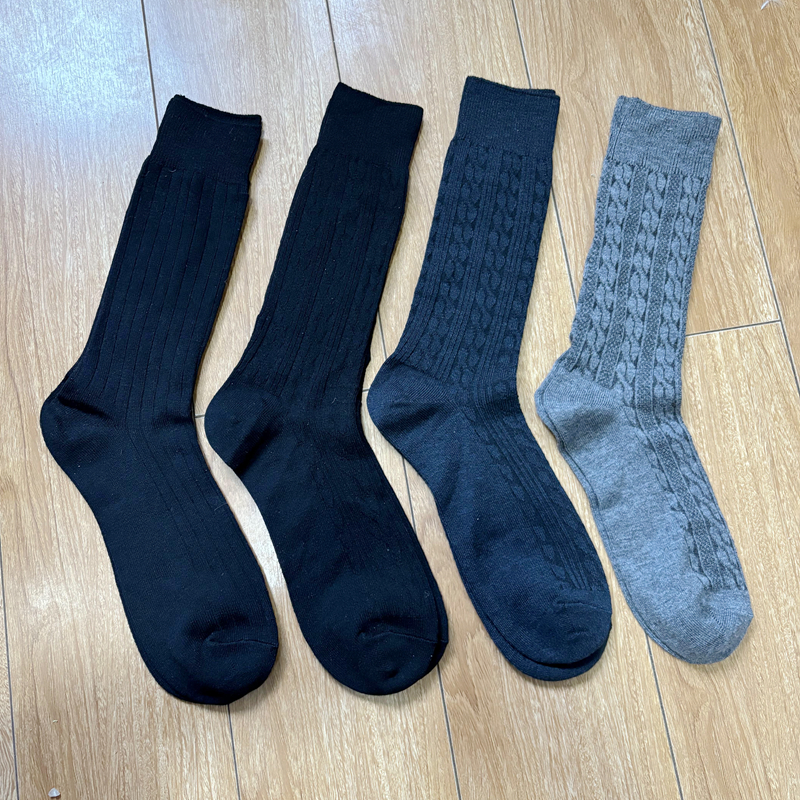 南南金保暖男羊绒中筒袜