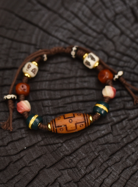 牛骨单圈可拉伸调节手串