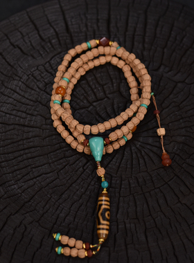 藏式百香籽搭配三眼天珠翻译成女士项链毛衣链手链可盘玩