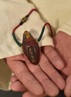 藏式彩绘随身娘拉擦擦民族风藏饰