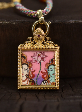 藏式手绘白度母绿度母手绘卡包邮到家