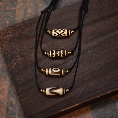 象雄天珠男女同款可拉伸调节项链