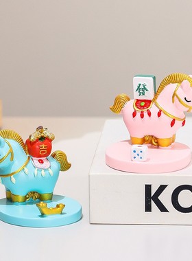 马年吉祥物新款手机支架摆件