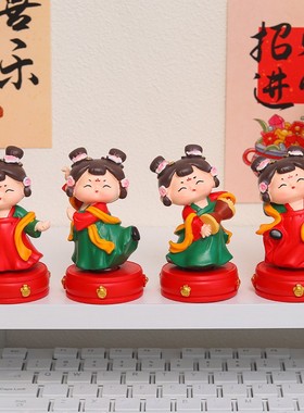 中式古风国潮唐小环仕女树脂摆件