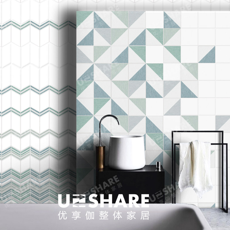 小清新浴室厨房菱形个性立体几何砖卫生间瓷砖北欧花砖片阳台地砖 小编推荐 Wepost 全民代运 马来西亚中国淘宝代运与集运专家