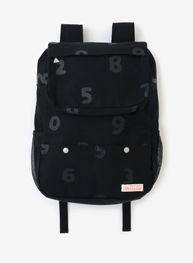 2025新款SOUSOU日本帆布双肩包简约大容量黑色数字背包女通用款