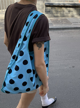 BornToChaos原创圆弧波点单肩包正反多背法托特包大容量腋下包