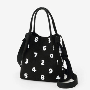 日系25新款SOUSOU帆布环保印花简约百搭学生