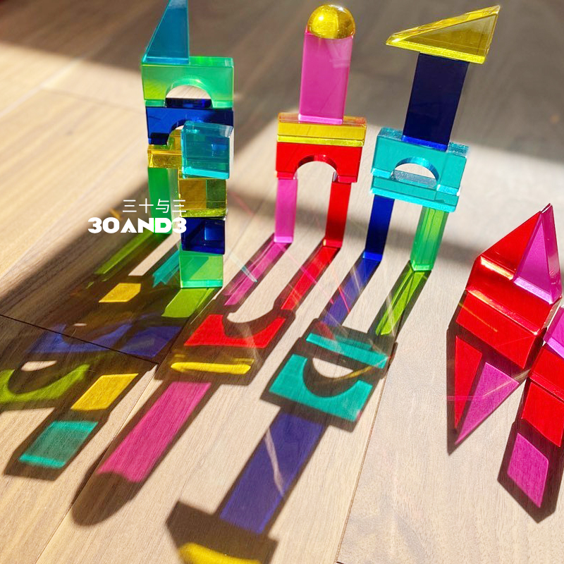 亚克力积木透光高颜值构建玩具