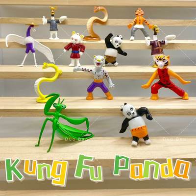 新品功夫熊猫手办公仔卡通玩偶模型摆件12款KungFu Panda阿宝玩具