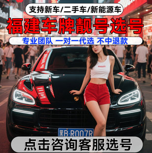福建车牌选号豹子靓号自编新车二手汽车新能源车12123自选数据库