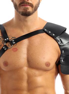 中世纪文艺复兴维京男士单肩铠甲背带COSPLAY万圣节角色扮演道具