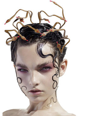 万圣节mardi gras狂欢节舞台道具头饰 美杜莎蛇Cosplay发箍