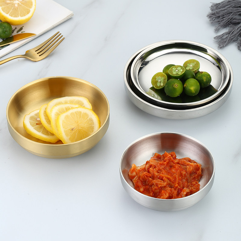 不锈钢泡菜碟酱料碟小菜碟韩国料理金色露营烤肉蘸料碟调味碟餐具,餐饮具,碟,淘宝优惠券,粉丝福利购,淘宝优惠卷