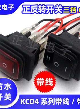 直流电机正反转开关带线双边档位按钮前进后退升降12V24V36V配件