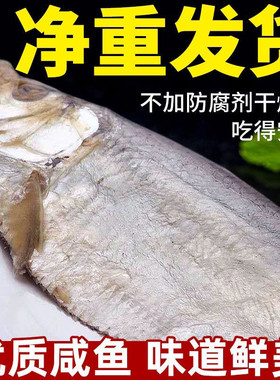 咸白鳞鱼500g白鳓鱼半干咸鱼海产干货曹白鱼白力鱼干风干海鱼