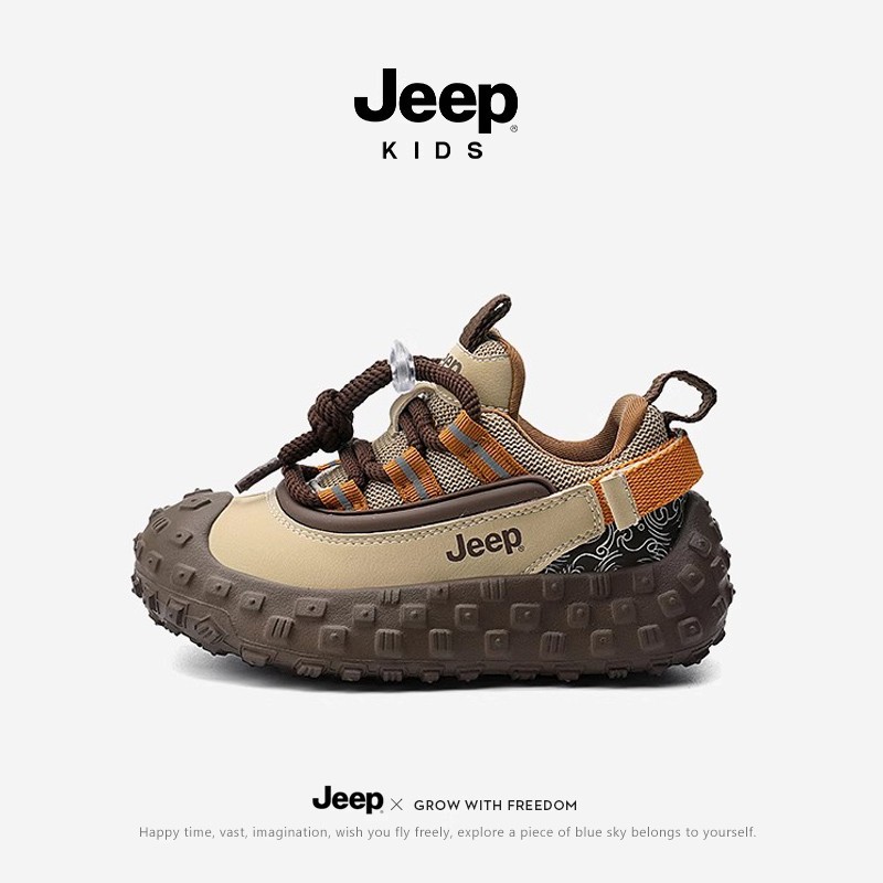 吉普儿童网面运动鞋轻便防滑跑鞋