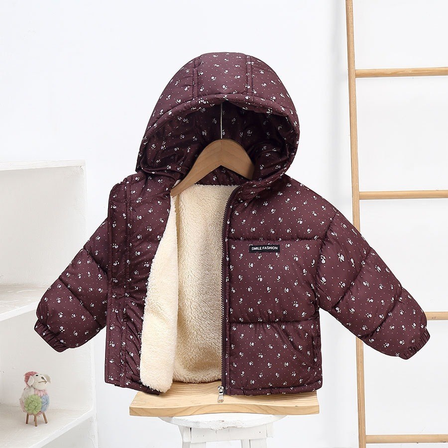 宝宝加绒棉服男童棉袄秋冬婴幼儿童羽绒棉衣加厚女童外套3冬装5岁