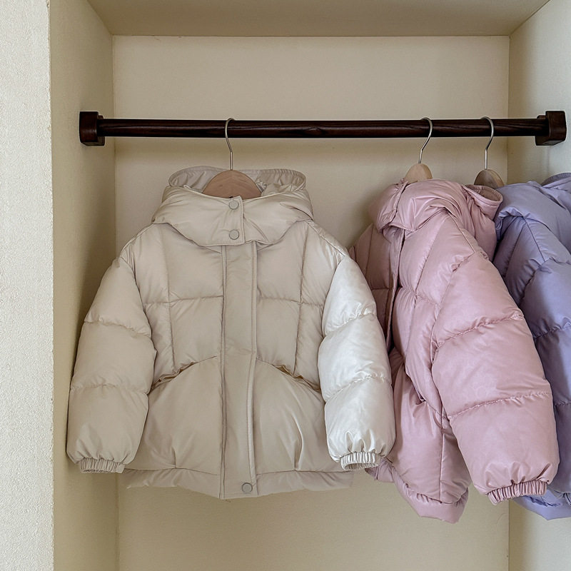 女童羽绒棉服加厚秋冬季儿童棉衣连帽免洗外套7中小童女孩棉袄6岁