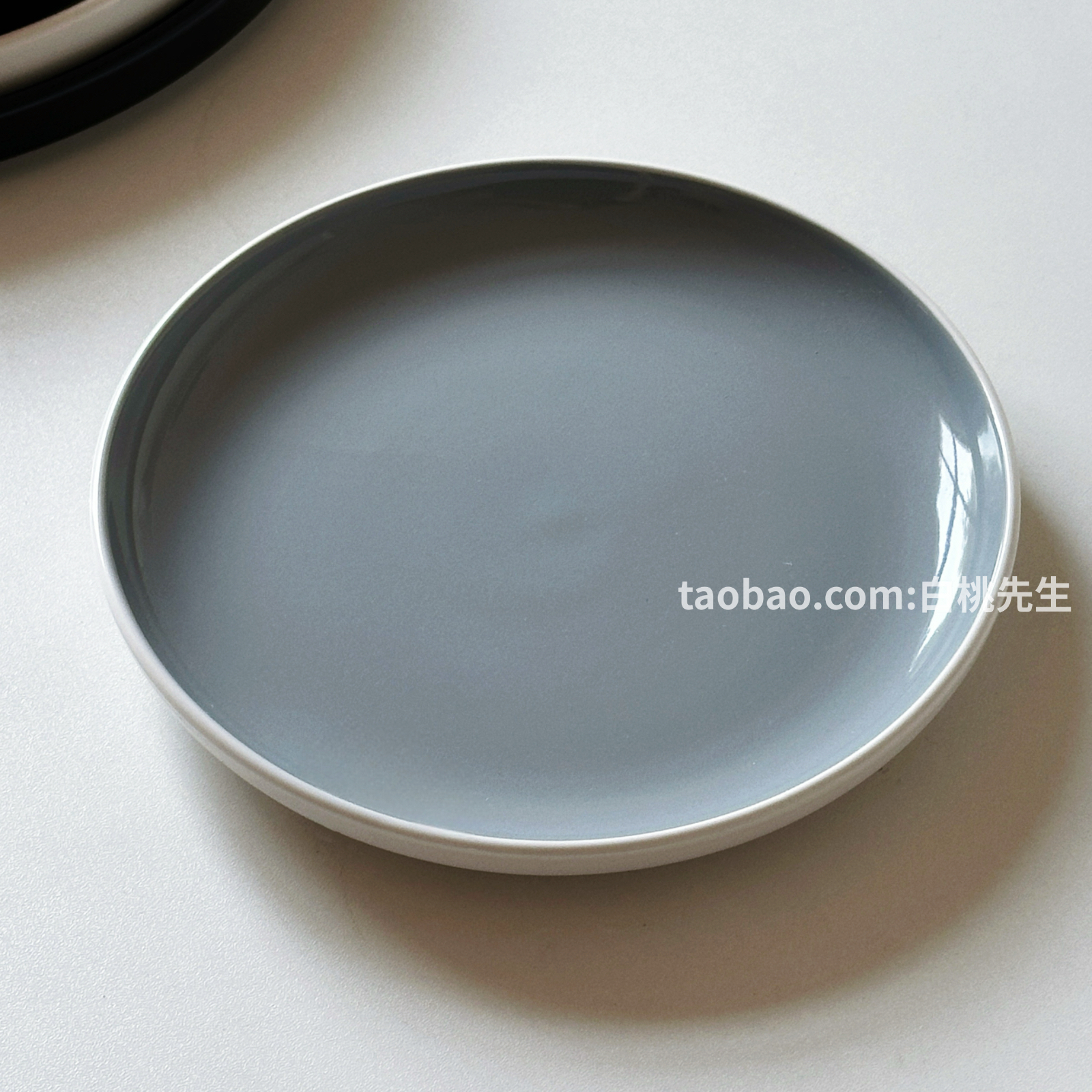 ins风北欧家用陶瓷盘子高级奶油风甜品沙拉菜盘耐高温西餐盘网红