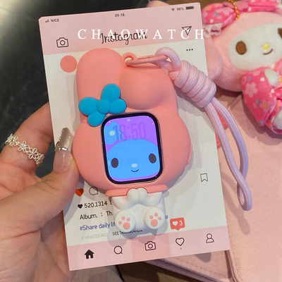 美乐蒂挂绳式适用于苹果手表s11保护壳iwatchs9876s10代se软套女