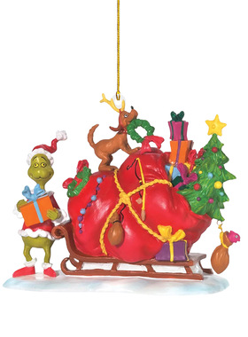 2025亚克力吊坠趣味绿色格林奇汽车家居热销圣诞树饰品装饰挂摆饰