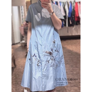 顺丰包邮…夏姿·陈图腾刺绣小立领大衣（不退尺码可换）