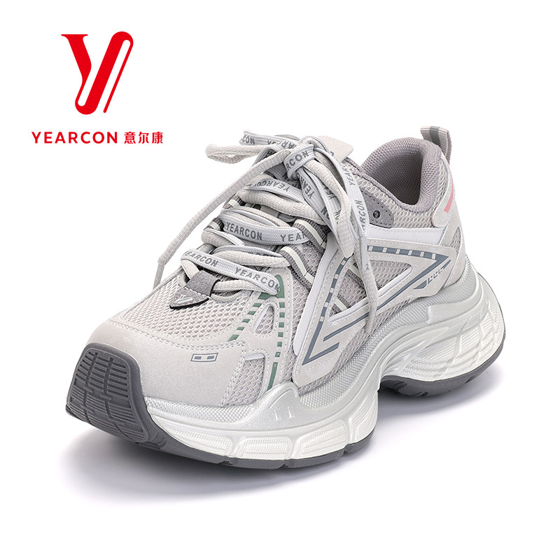 意尔康女鞋2026春季新款厚底老爹鞋网面透气增高休闲运动鞋潮鞋,女鞋,老爹鞋,淘宝优惠券,粉丝福利购,淘宝优惠卷