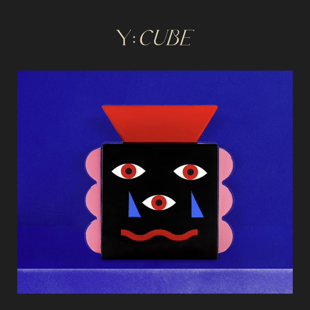 现货Y:CUBE意大利进口Qeeboo Beautiful Face人脸陶瓷艺术花瓶