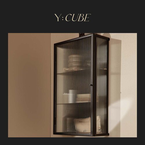 现货Y:CUBE丹麦进口Frem Living Haze浴室厨房走廊金属玻璃储物柜