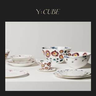 Y:CUBE比利时进口SERAX Marni联名骨瓷手绘餐盘平盘点心盘早餐盘