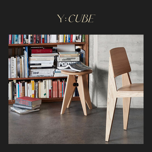 Y:CUBE瑞士进口Vitra Tabouret Solvay木质简约矮凳子边几咖啡桌