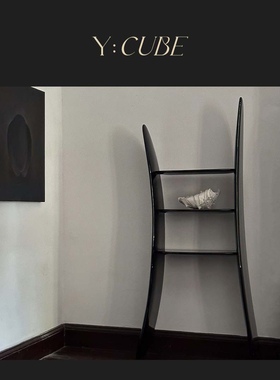 Y:CUBE | kar studio Oracle Shelf甲骨文高光黑色艺术置物架书架
