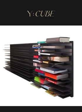现货Y:CUBE荷兰进口Spectrum Paperback黑色白色客厅书房隐形书架