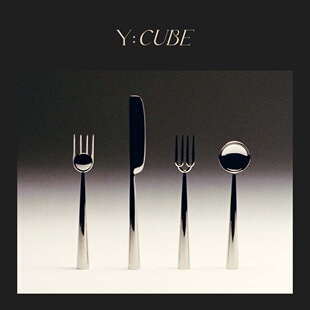 the coming不锈钢简约艺术现代造型中西餐刀叉子勺子 CUBE