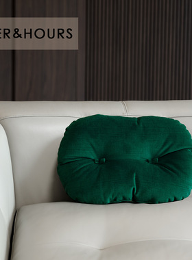 渡家品质款设计师翠绿色中古风客厅沙发抱枕靠垫椅子坐垫飘窗垫