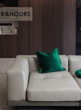 渡家品质款设计师款翠绿色中古风客厅沙发抱枕靠垫椅子坐垫飘窗垫