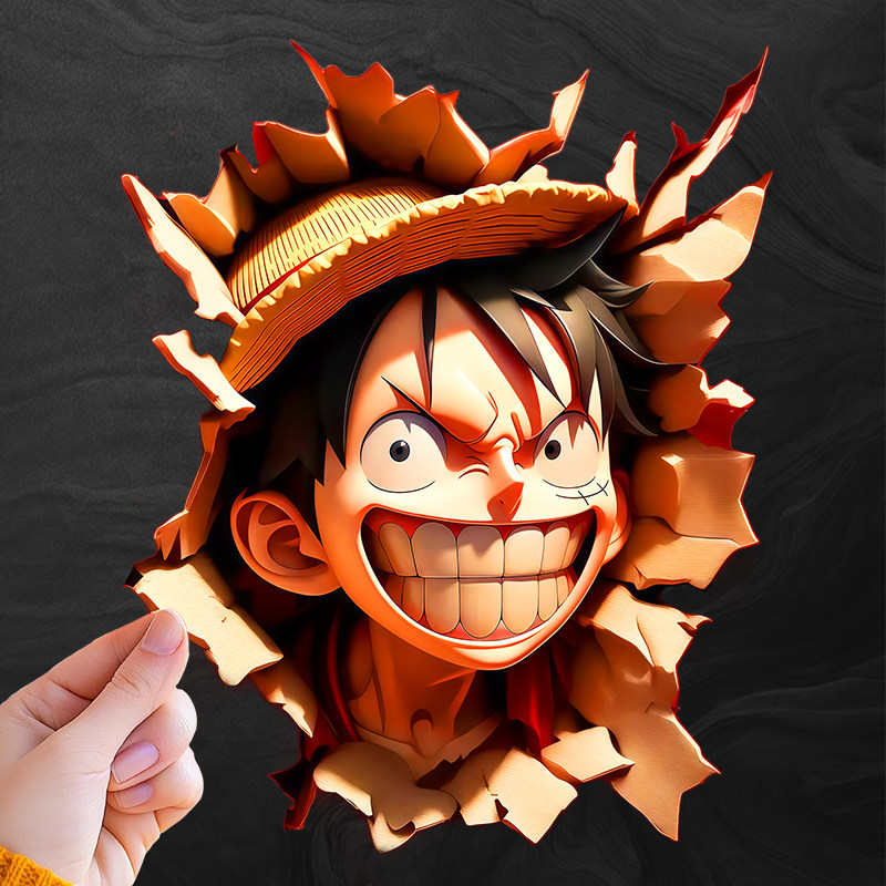 海贼王路飞卡破洞款通动漫汽车装饰贴纸三角窗个性创意搞怪车身贴,汽车用品/电子/清洗/改装,汽车装饰贴/反光贴,淘宝优惠券,粉丝福利购,淘宝优惠卷