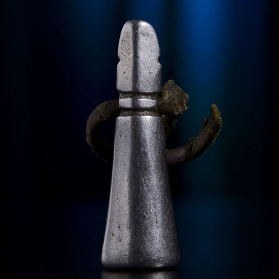 西藏17世纪清代早期寒铁随身老藏印 种子字印面特殊 包挂腰挂老物