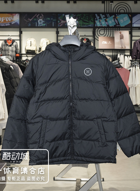 李宁羽绒服男子2025冬季新款韦德系列防泼水鹅绒短羽绒服AYMV065