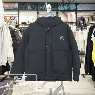 李宁羽绒服男子2025冬季 韦德系列鹅绒宽松连帽外套AYMV063 新款