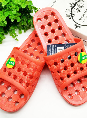 哈罗芙人气夏季情侣镂空洞洞鞋防滑女家居纯色漏水浴室洗澡凉拖鞋