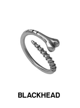 BLACKHEAD/黑头S925银骨钉戒指原创设计造型个性时尚开口女新秋冬