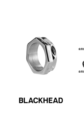 【张凌赫同款】BLACKHEAD/黑头出逃舞会系列双层文字旋转戒指男