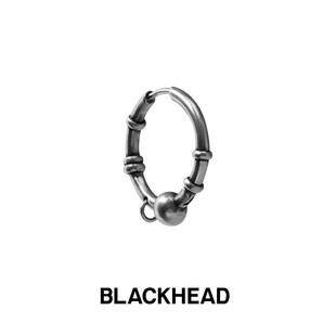 BLACKHEAD/黑头S925银穿刺球大耳环单支装原创设计个性别致