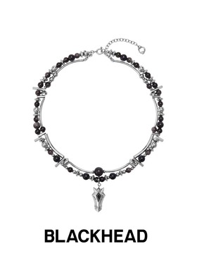 BLACKHEAD/黑头新月骑士系列骑士盔甲串珠项链原创设计个性新年